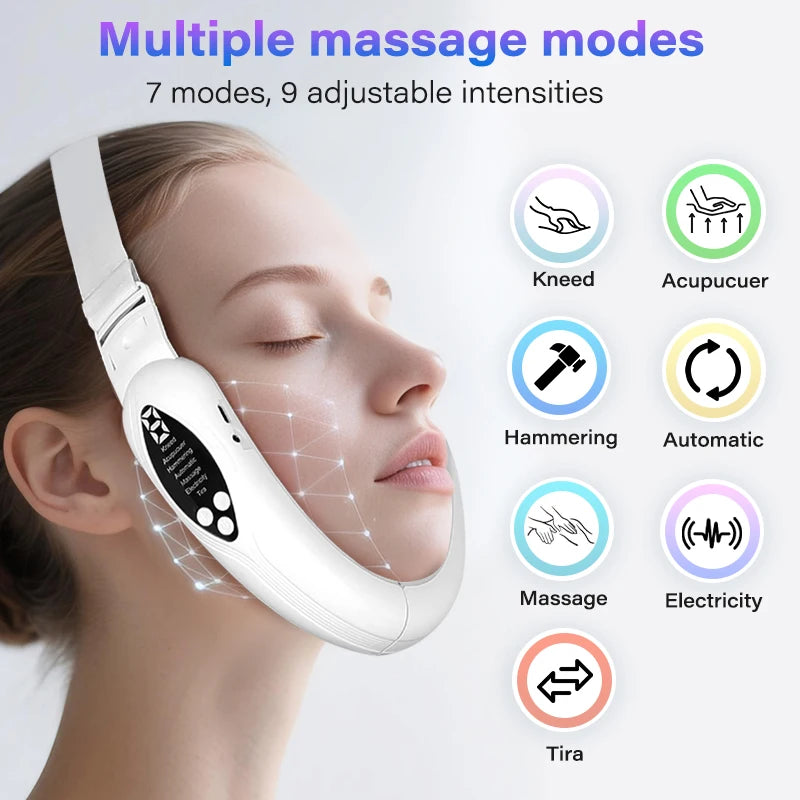 2026 Electric Slimming Face Vibration Massager Facial Lifting Device Facial Double Chin V-shaped Facial Vibration Multifunctional Massager