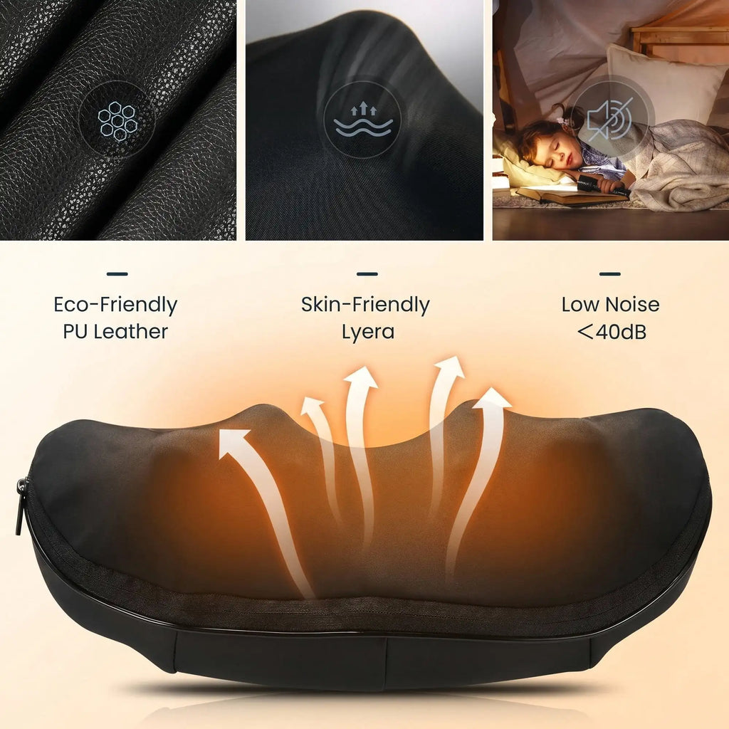 Naipo Shiatsu Back and Neck Massager with Heat Deep Kneading Massage, Best Gifts Mom Dad Women Men, Home, Office Car Use body massager massage neck massage