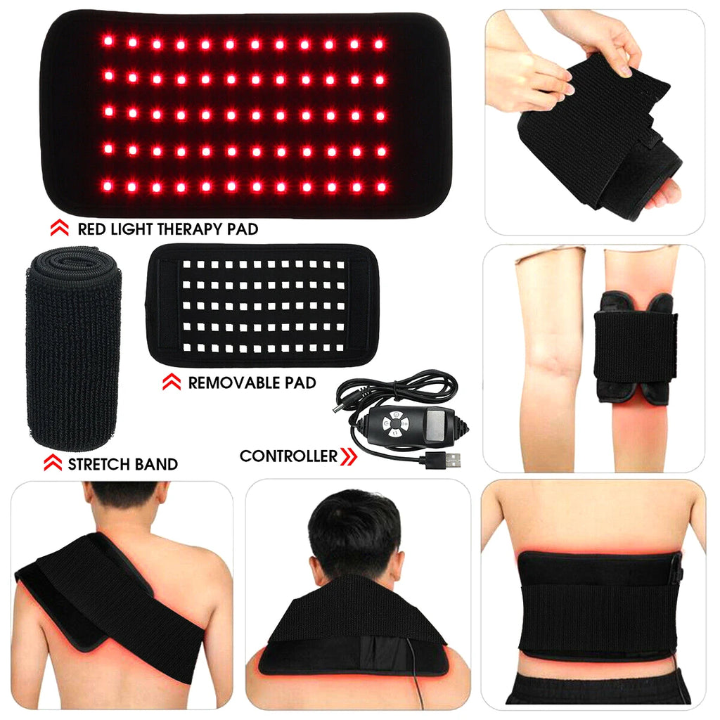 Portable Massage Pad Led Infrared Massager For Waist Relaxation Relieving Back Muscle Tension Foot Massage