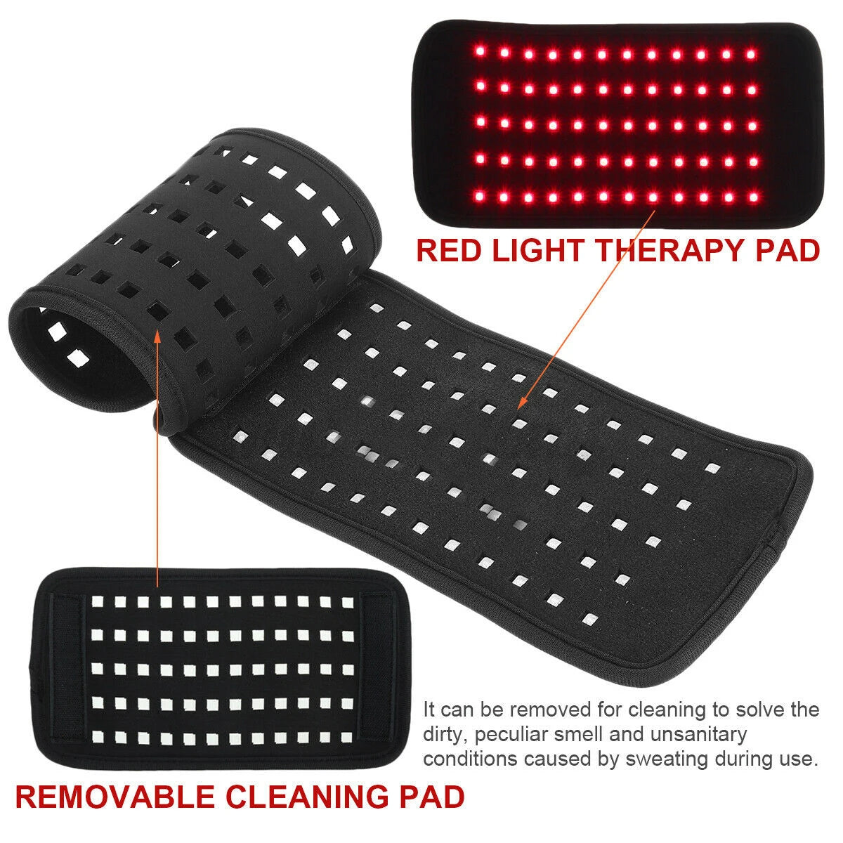 Portable Massage Pad Led Infrared Massager For Waist Relaxation Relieving Back Muscle Tension Foot Massage