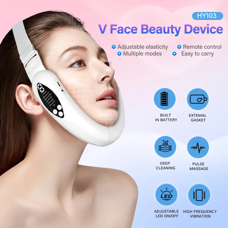 2026 Electric Slimming Face Vibration Massager Facial Lifting Device Facial Double Chin V-shaped Facial Vibration Multifunctional Massager