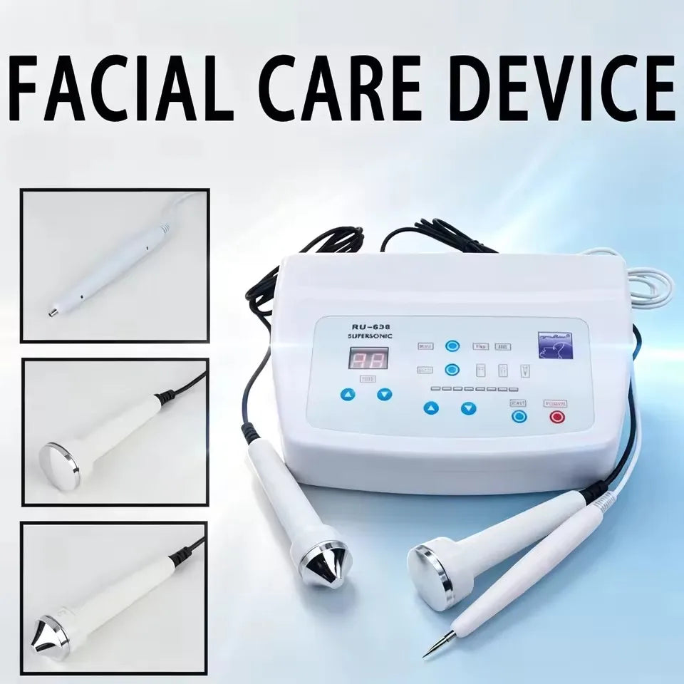 3 IN 1 Ultrasound Beauty Machine Ultrasonic Face Lifting Eye Massage Beauty Device Skin Care Pores Cleansing Facial SPA Massager