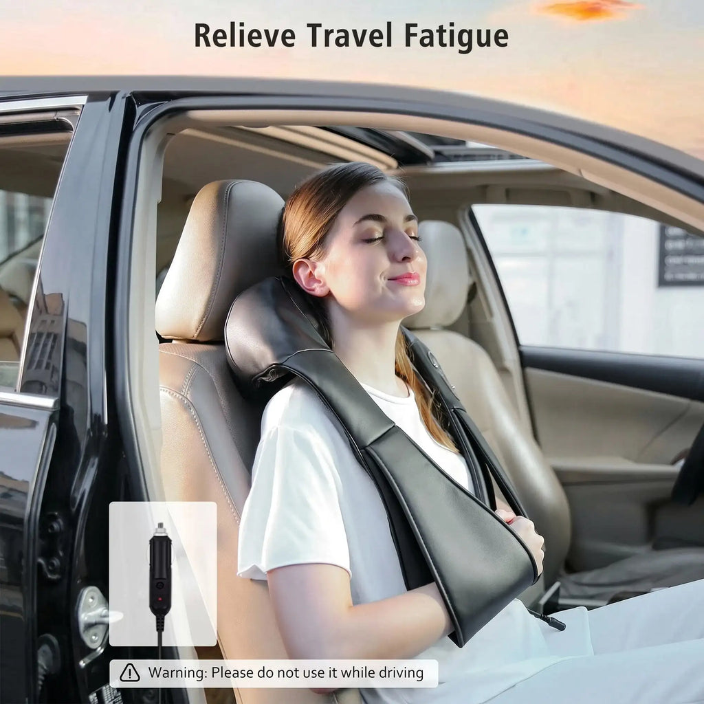 Naipo Shiatsu Back and Neck Massager with Heat Deep Kneading Massage, Best Gifts Mom Dad Women Men, Home, Office Car Use body massager massage neck massage